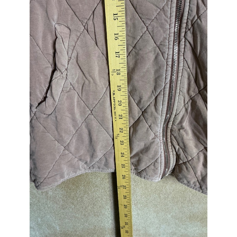 Wild Fable Quilted Jacket Dusty Rose Pink Full Zip Stand Collar Oversized XXL - Picture 7 of 7